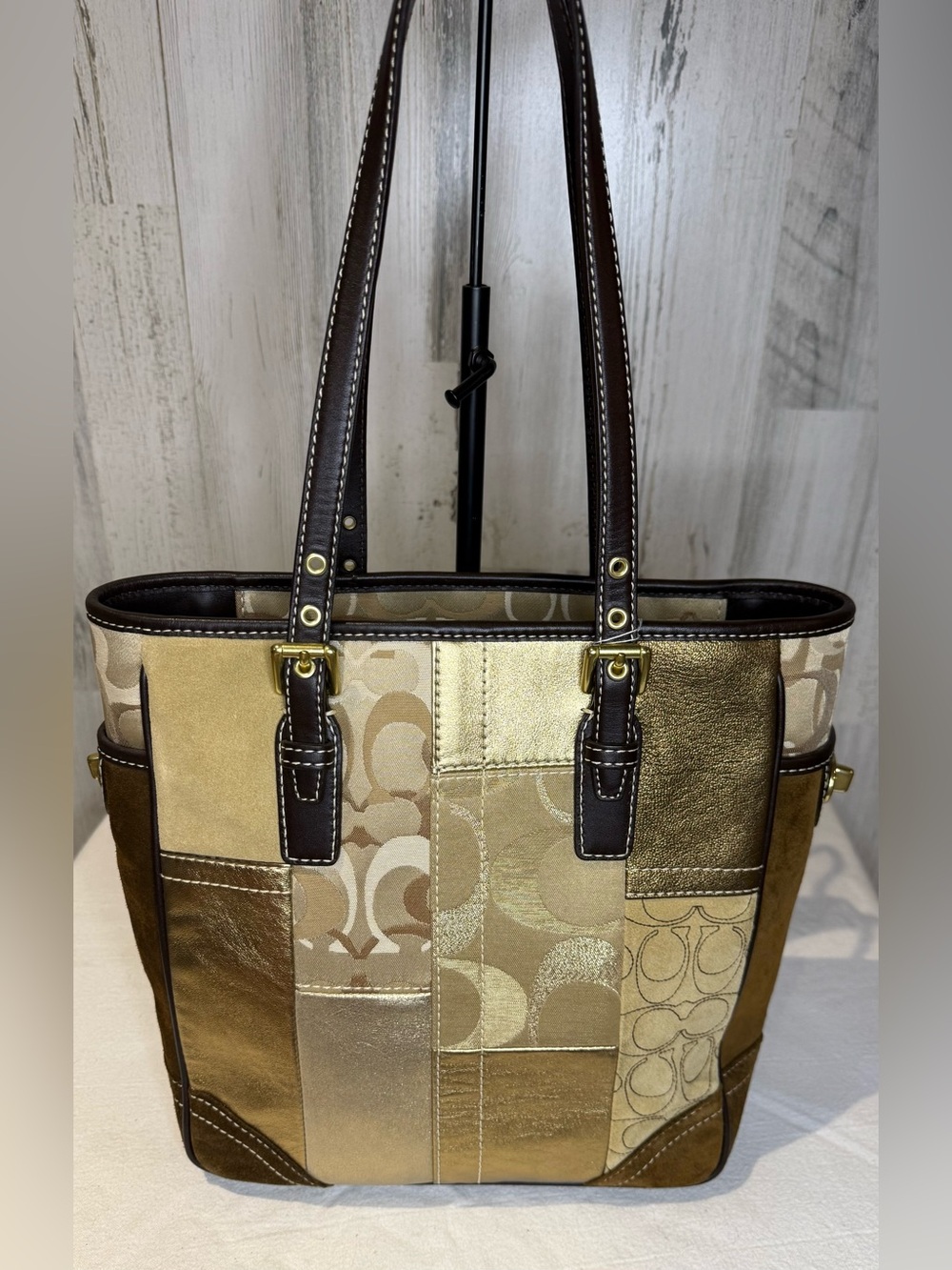 Coach 2007 Holiday Patchwork Tote Like New Condition 11408 - Picture 3 of 10